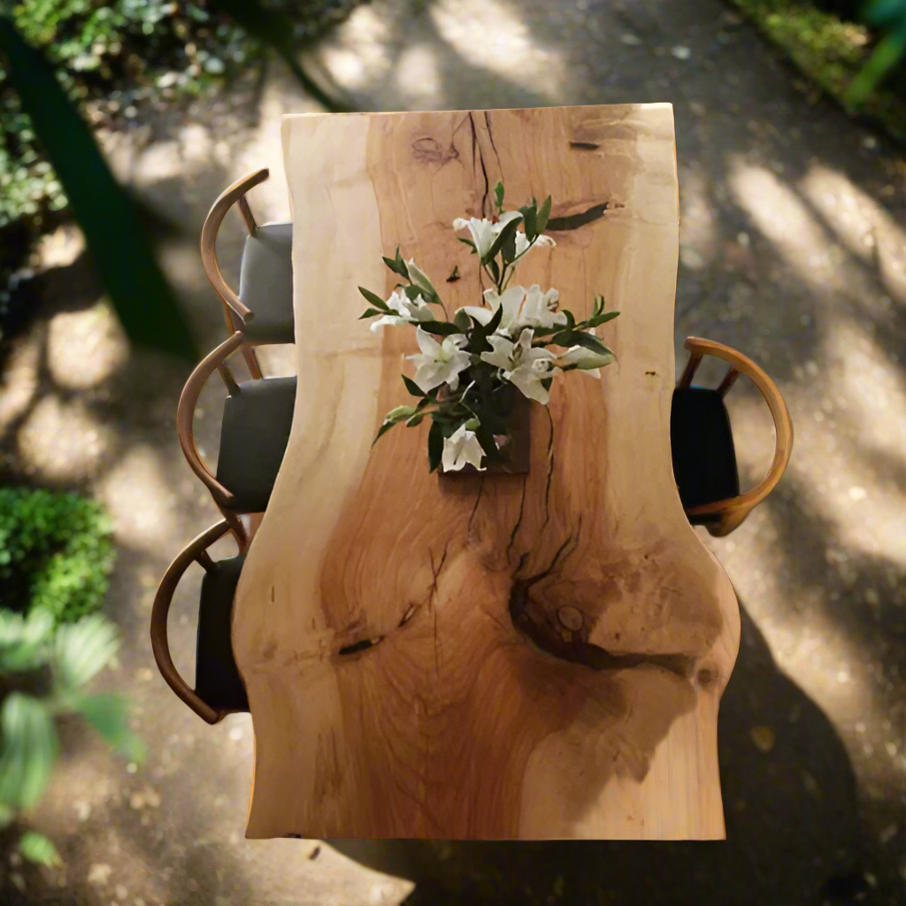 Live Edge Beech Single Slab Dining Table