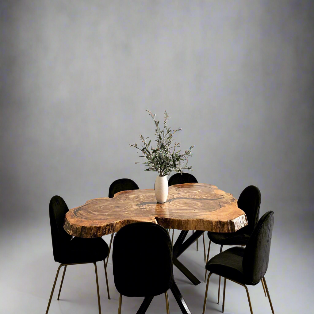 Live Edge Cottonwood Round Dining Table