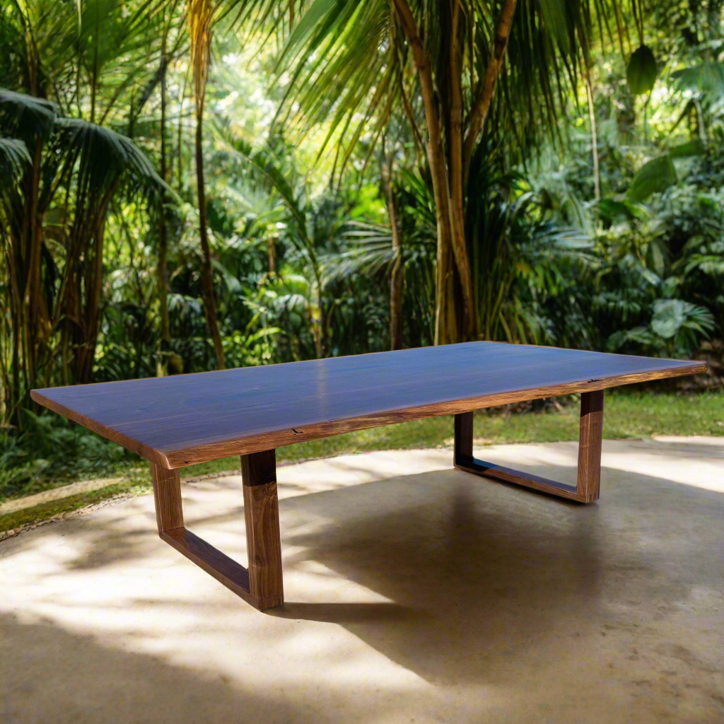 Live Edge Jointed Black Walnut Dining Table