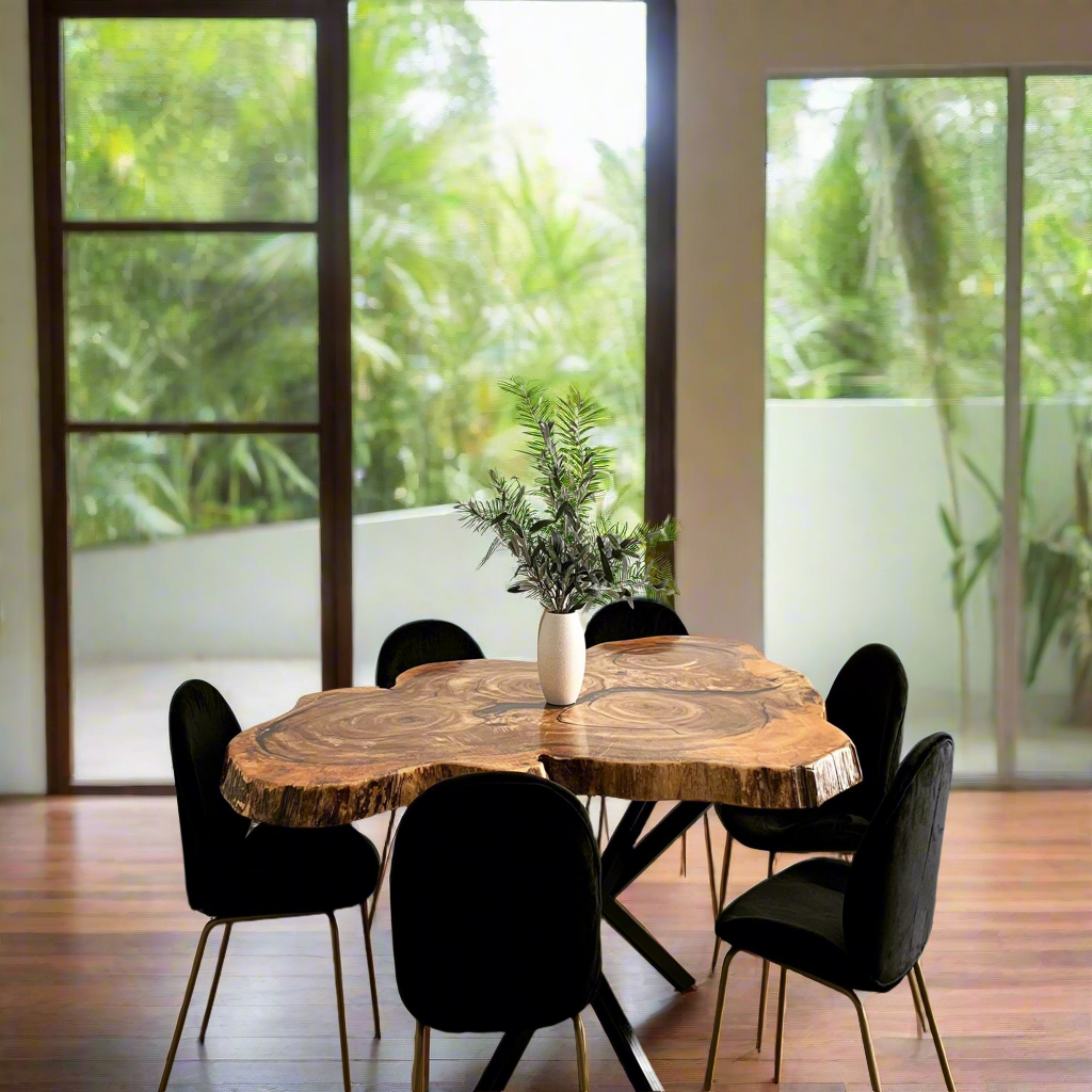 Live Edge Cottonwood Round Dining Table