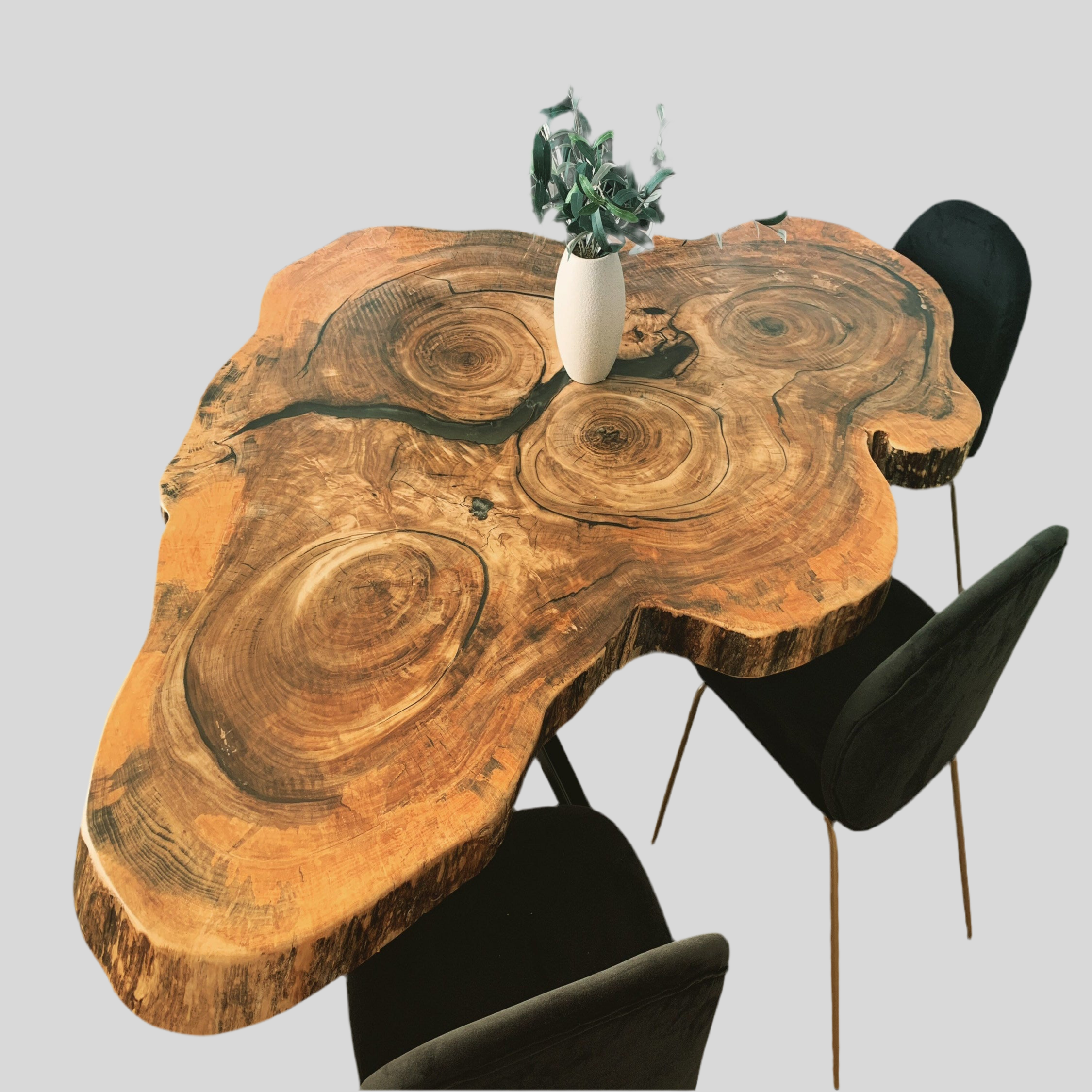 Live Edge Cottonwood Round Dining Table