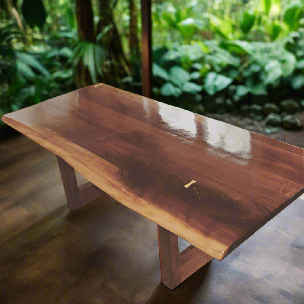 Live Edge Jointed Black Walnut Dining Table
