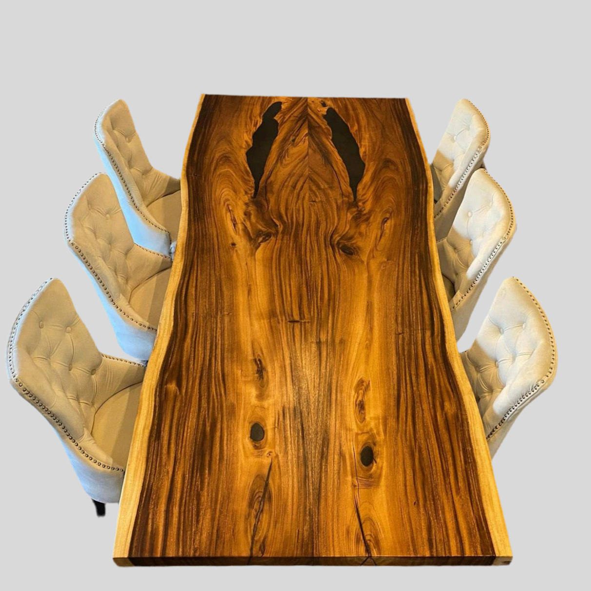 Live Edge Bookmatch Acacia Dining Table