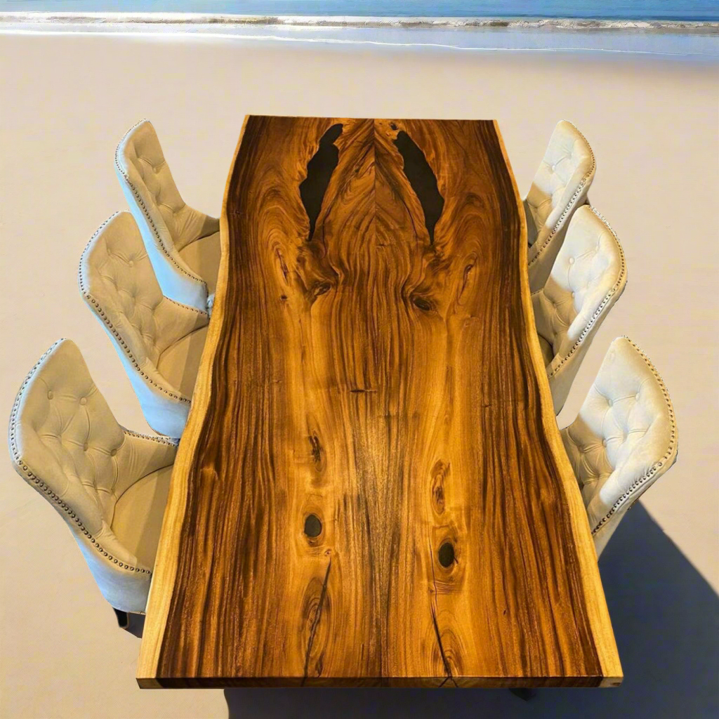 Live Edge Bookmatch Acacia Dining Table