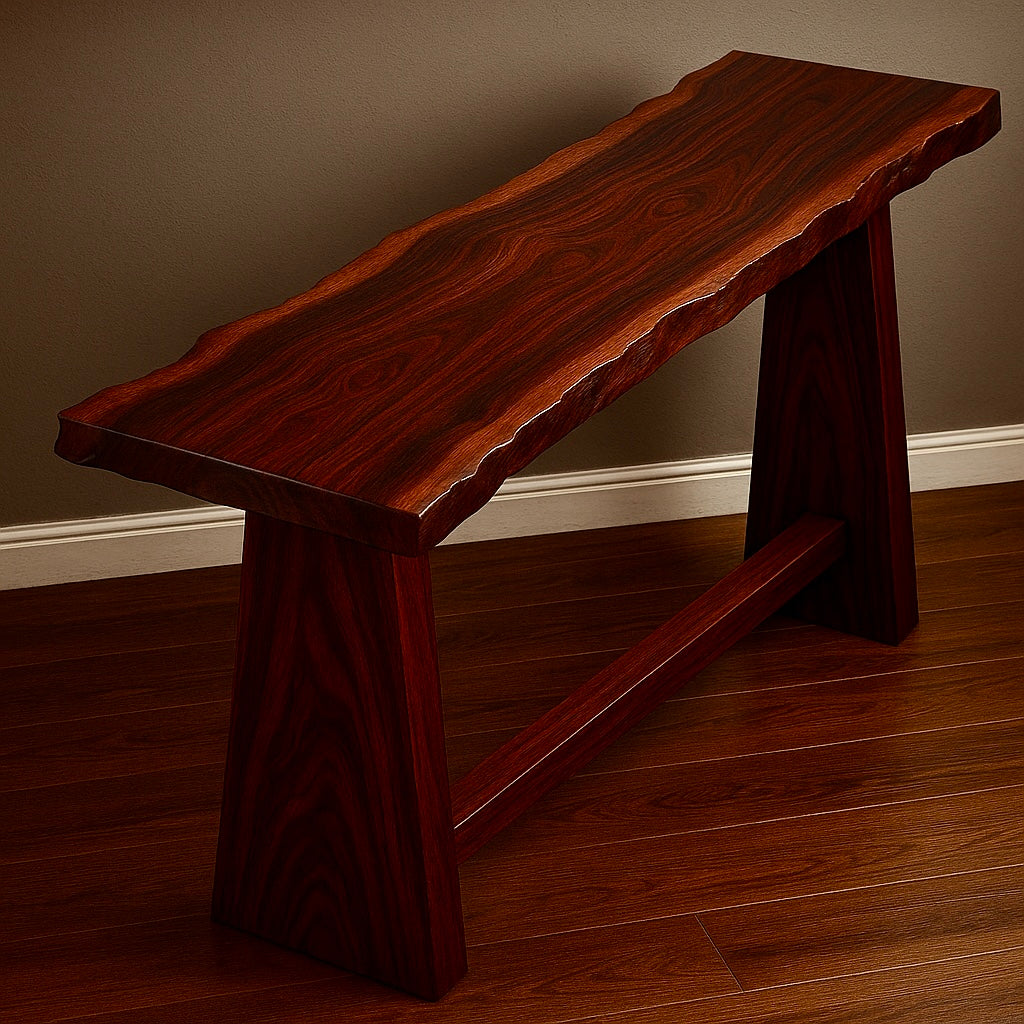 Live Edge Mahogany Console Table