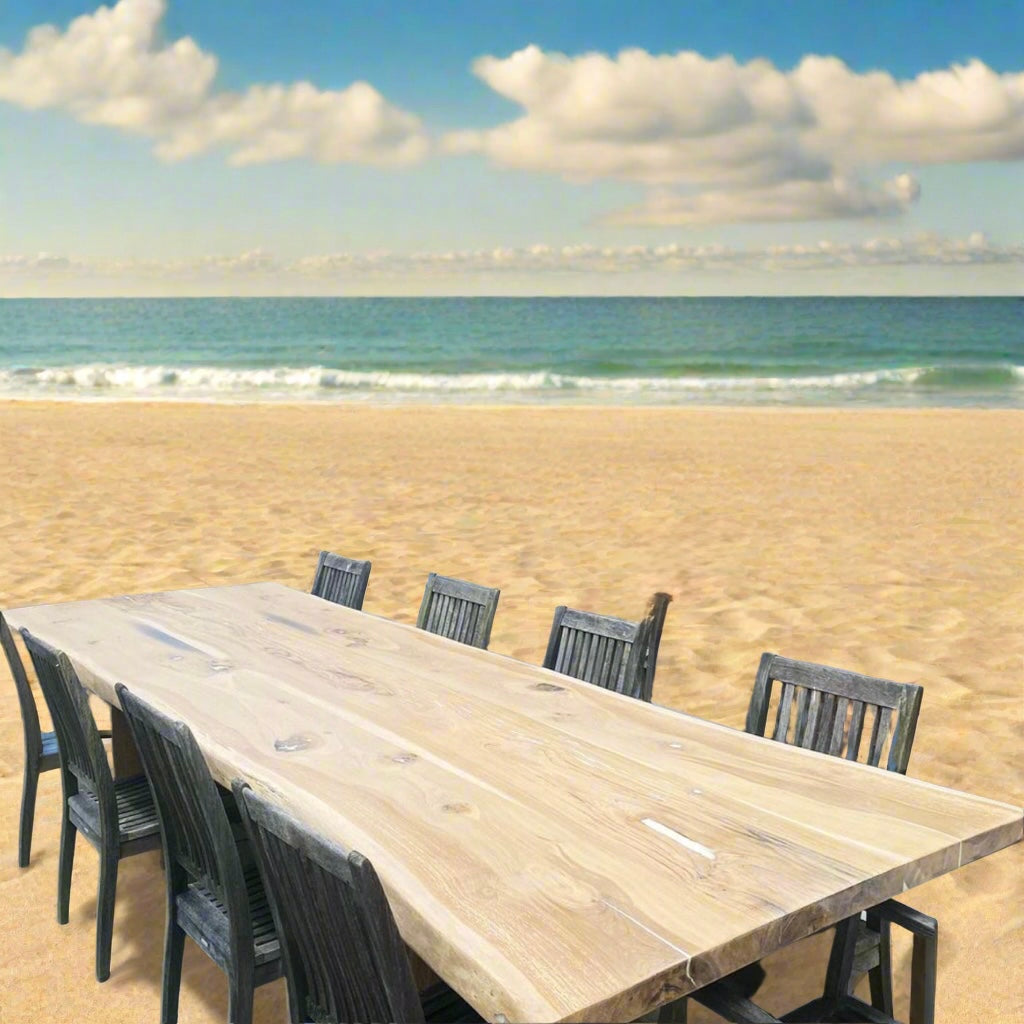 Live Edge White Oak Jointed Dining Table