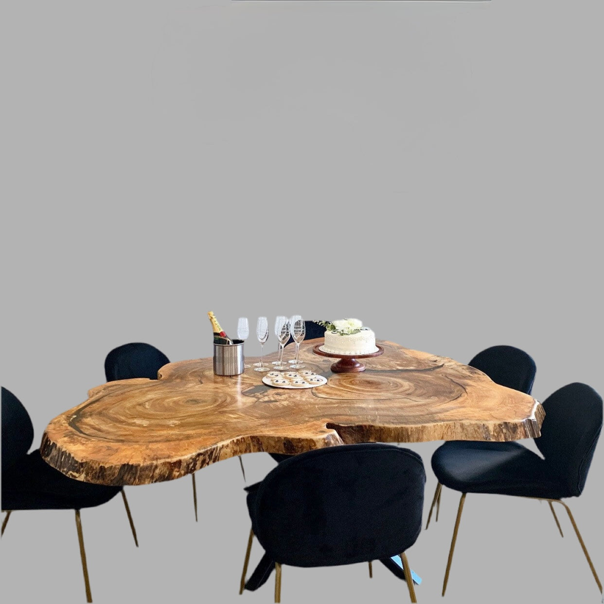 Live Edge Cottonwood Round Dining Table