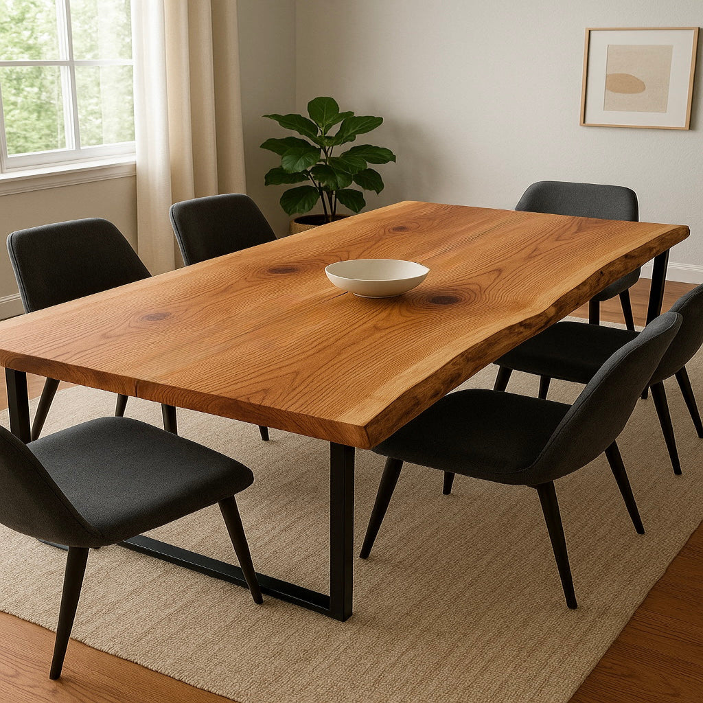 Live Edge Bookmatch Cedar Dining Table