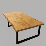 Live Edge Bookmatch Mapa Burl Dining Table