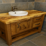 Live Edge Beetle Killed Pine Vanity