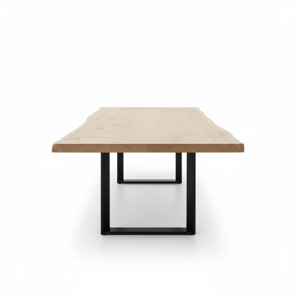 Live Edge White Oak Single Slab Dining Table