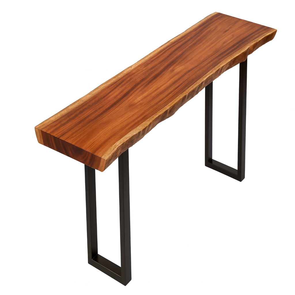 Live Edge Sapele Console Table