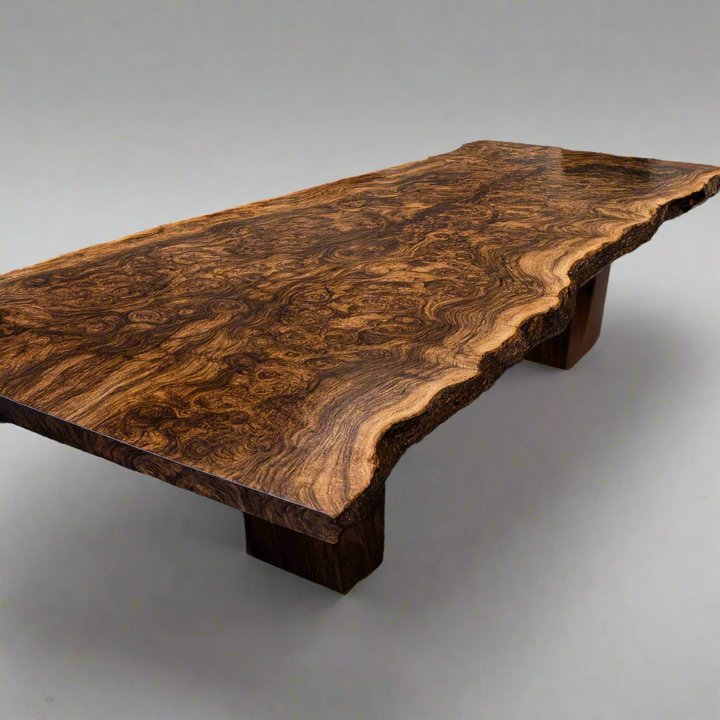 Live Edge Black Walnut Burl Conference Table