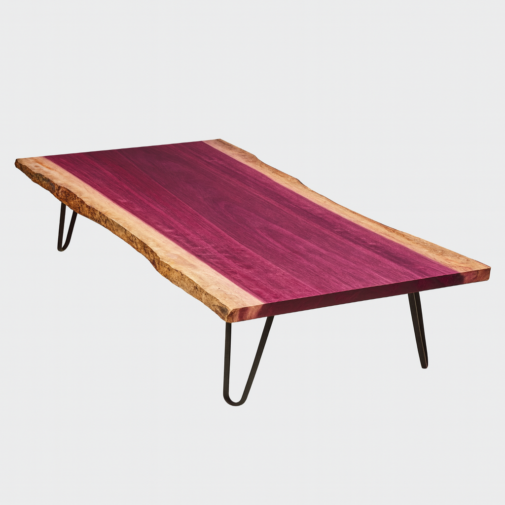 Live Edge Purpleheart Coffee Table