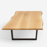 Live Edge White Oak Single Slab Dining Table