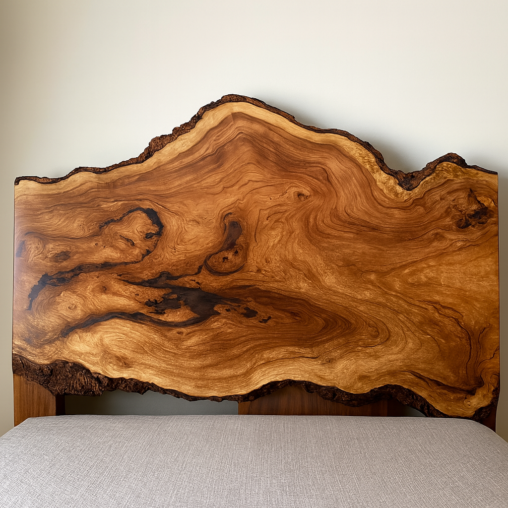 Live Edge Copper Beech Headboard