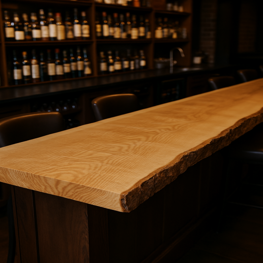 Live Edge Sycamore Bar Top