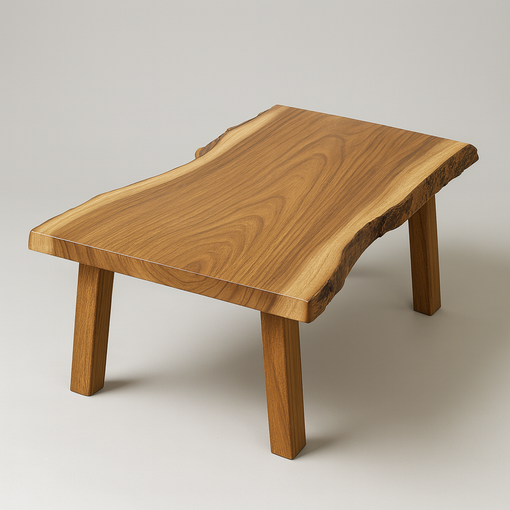 Live Edge Teak Coffee Table