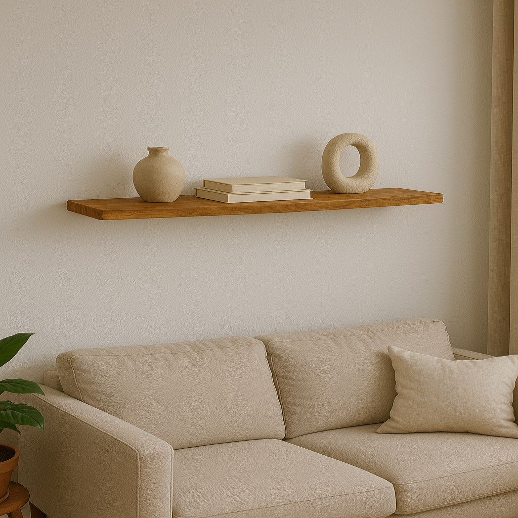 Live Edge Teak Shelving