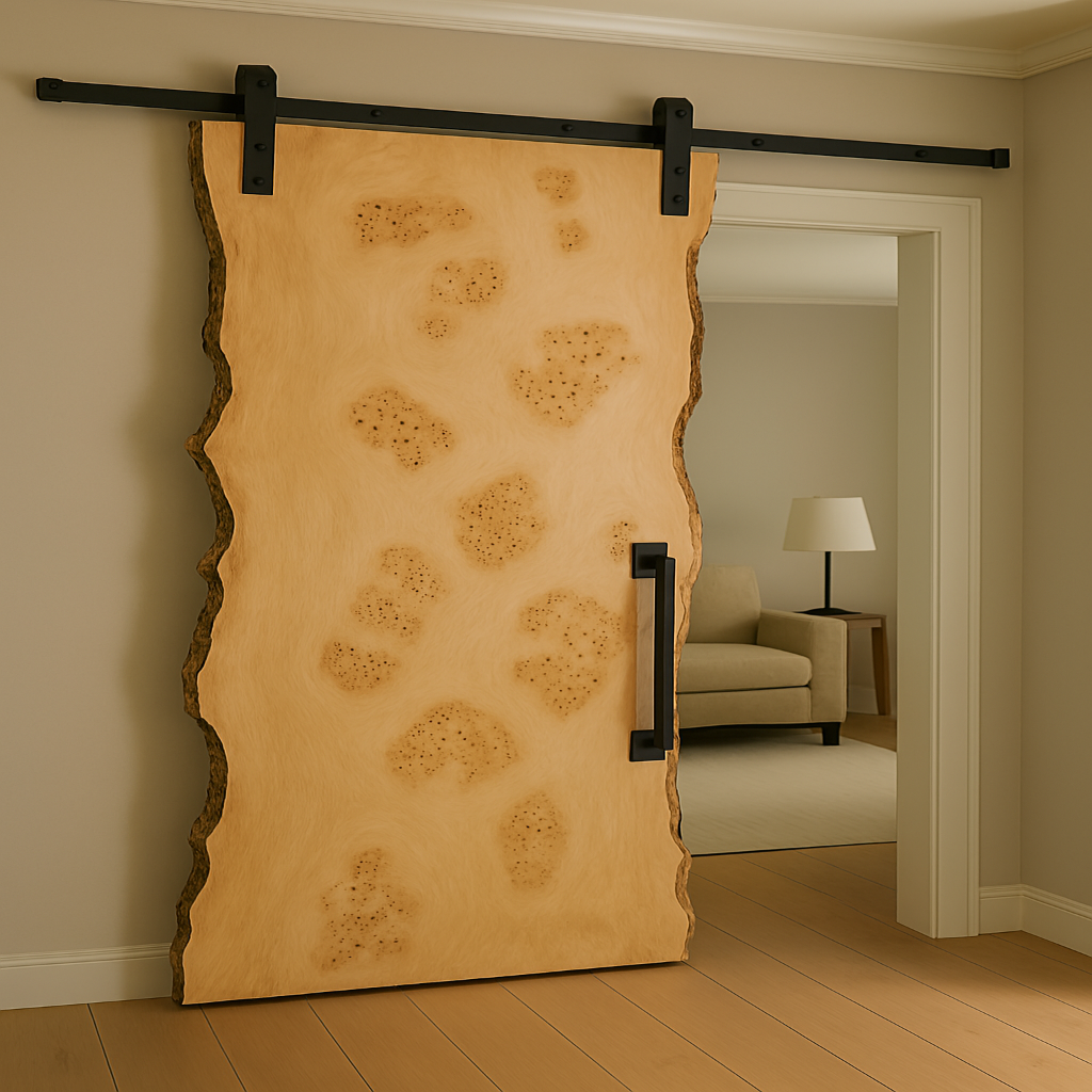 Live Edge Mapa Burl Door