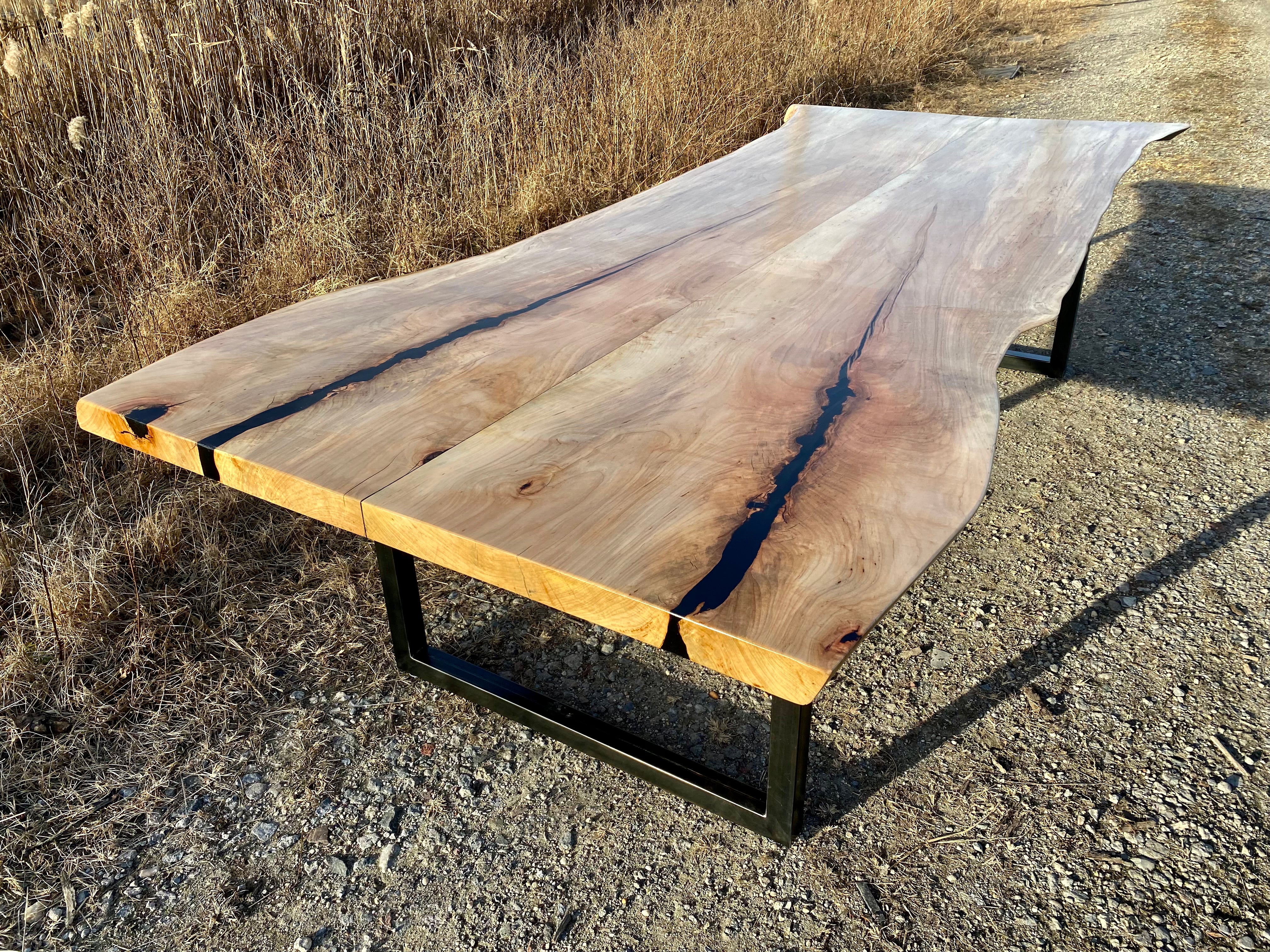 Live Edge Bookmatch Maple Dining Table