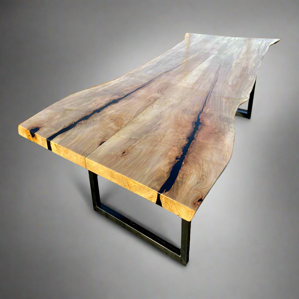 Live Edge Bookmatch Maple Dining Table
