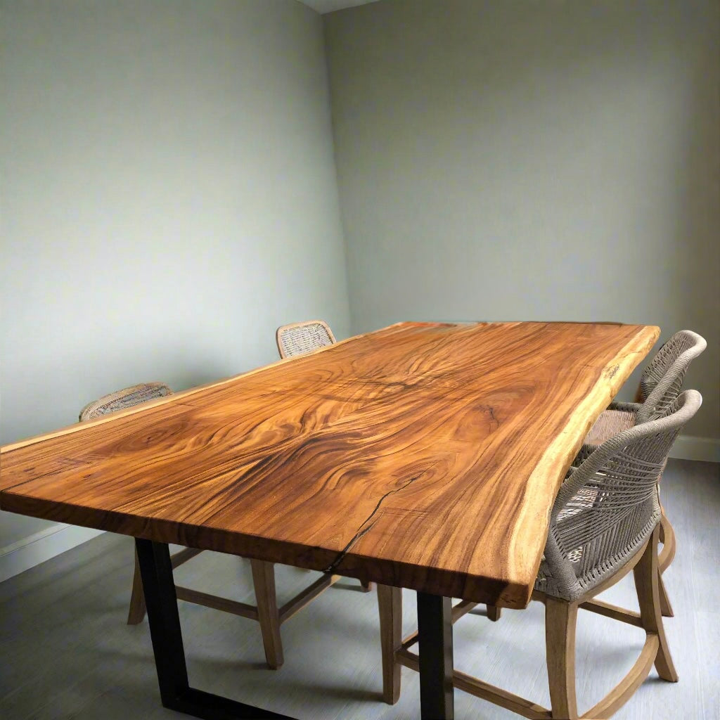 Live Edge Bookmatch Acacia Dining Table