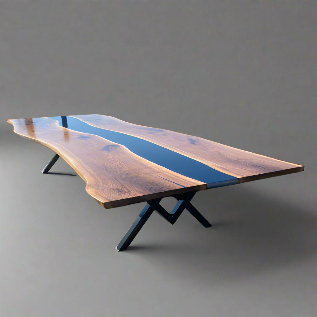 Live Edge River Black Walnut Dining Table