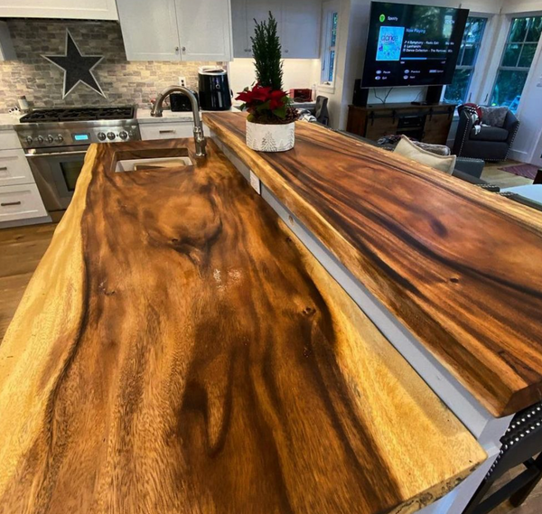 02 Live Edge Black Walnut Plank Tabletop: 2 THICK