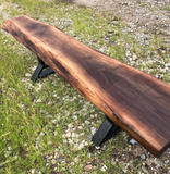 Live Edge Black Walnut Bench