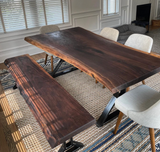 Live Edge Black Walnut Bench
