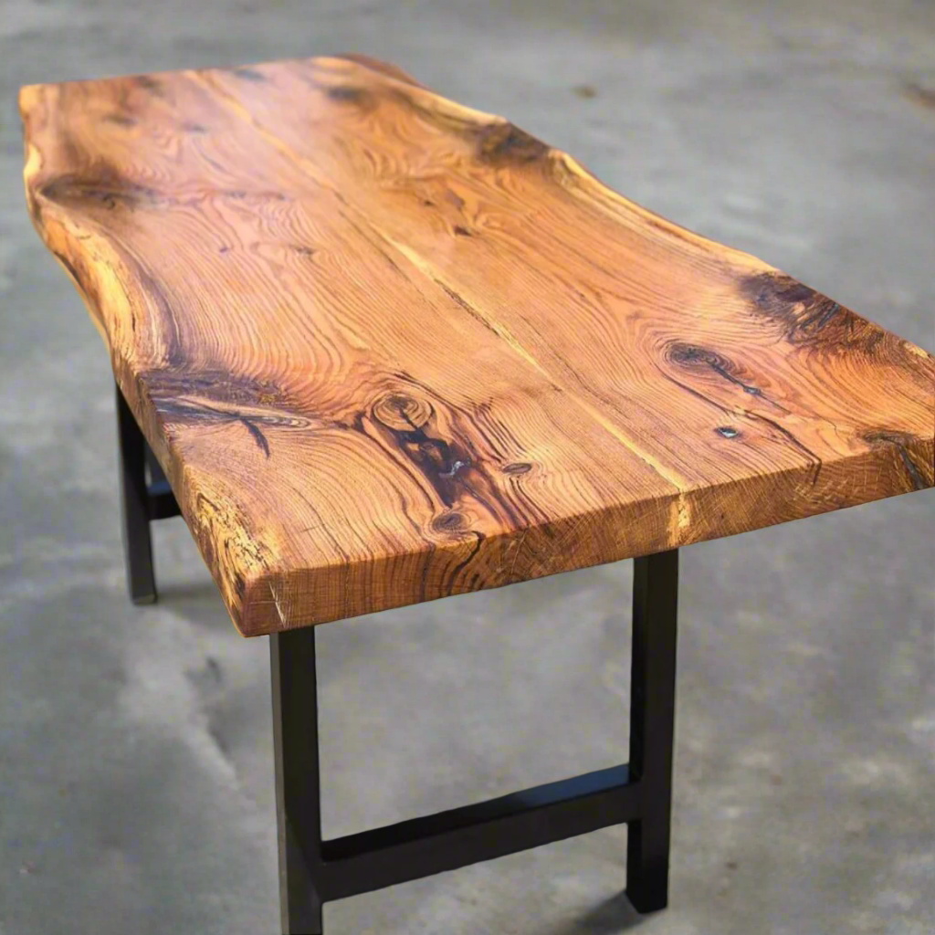 Live Edge White Oak Jointed Dining Table