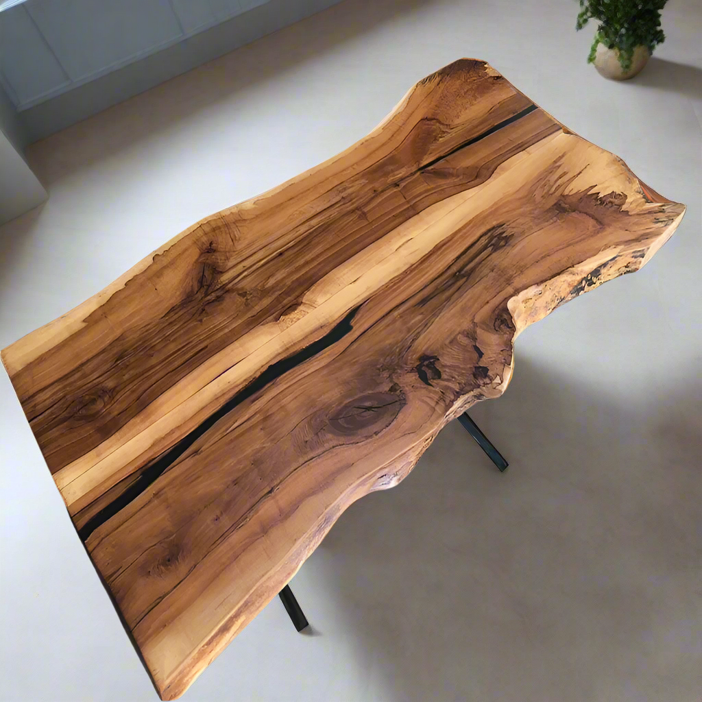 Live Edge Bookmatch Maple Dining Table