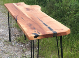 Live Edge Maple Console Table