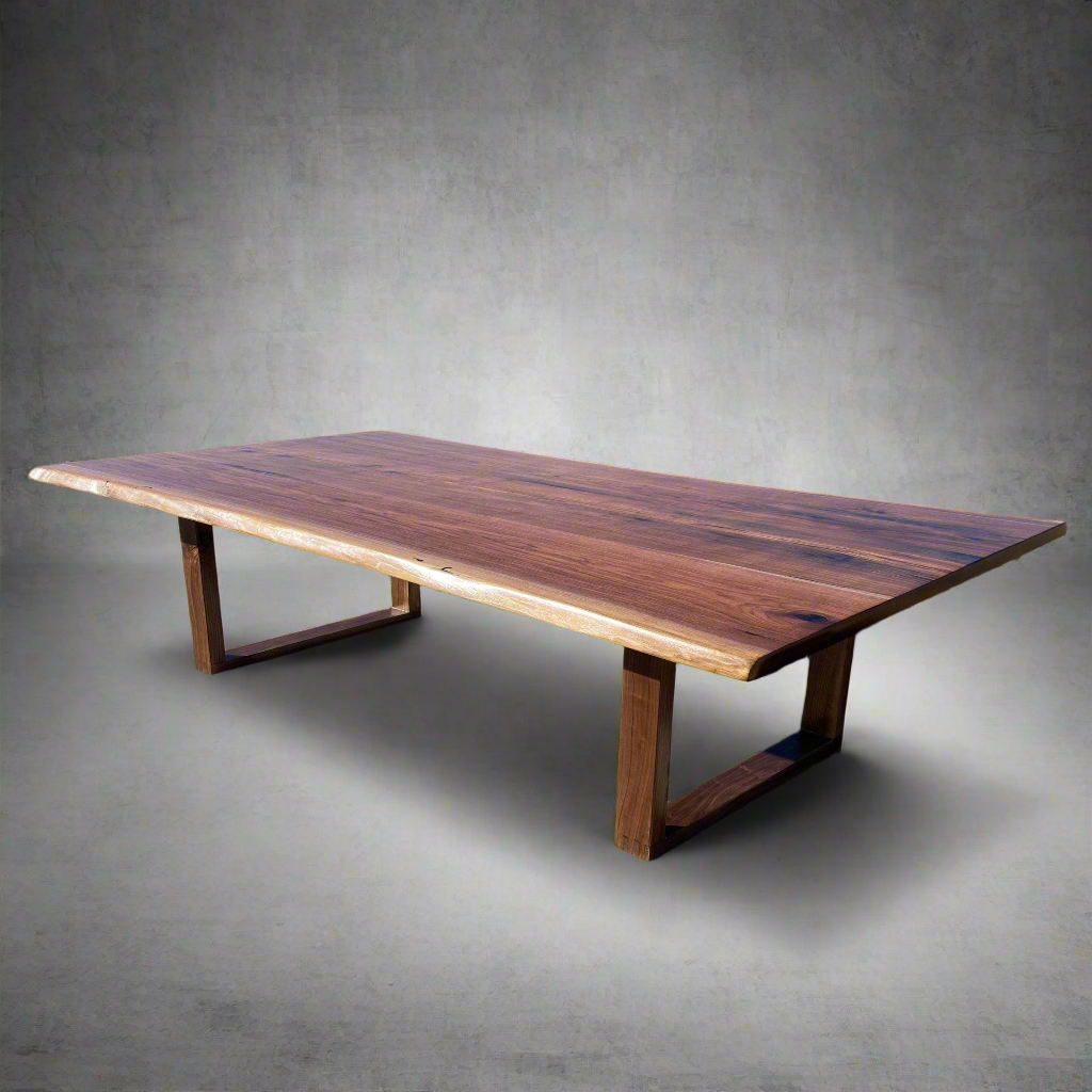 Live Edge Jointed Black Walnut Dining Table