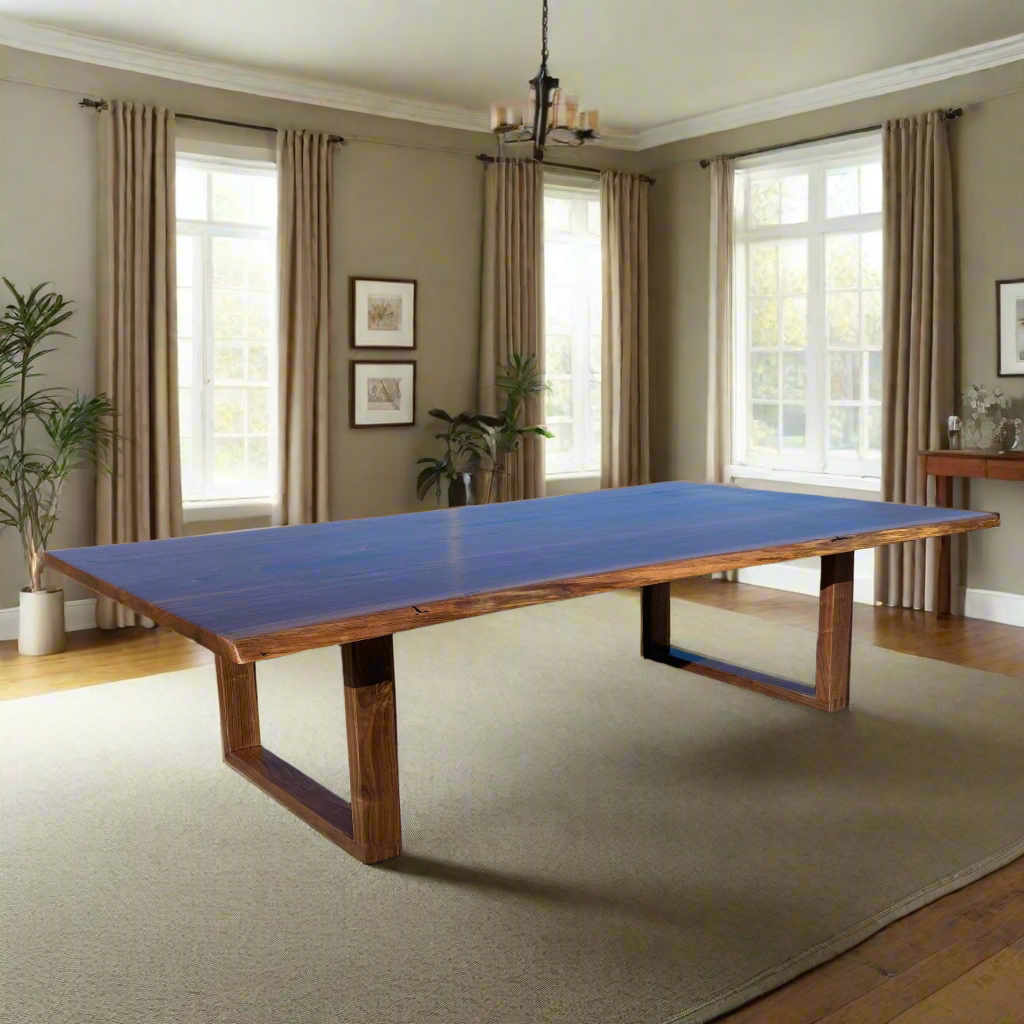 Live Edge Jointed Black Walnut Dining Table