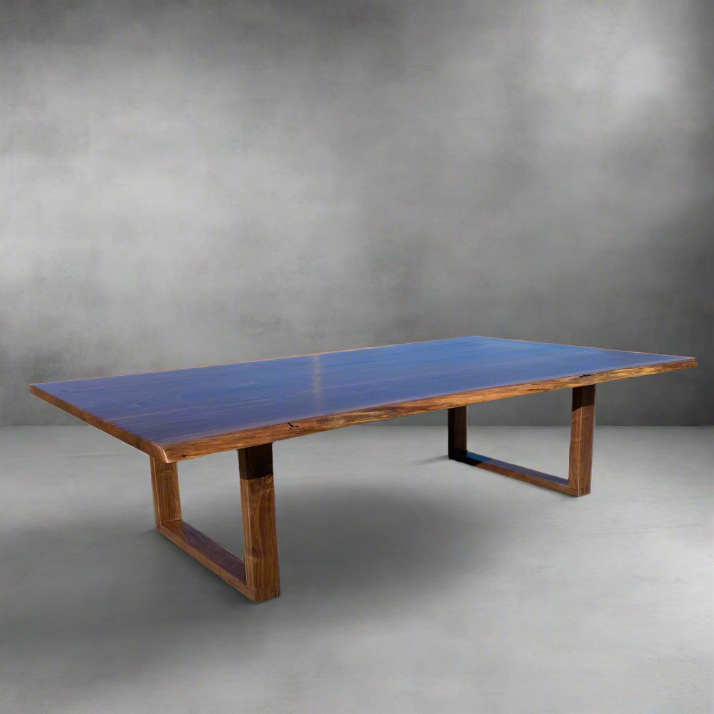 Live Edge Jointed Black Walnut Dining Table