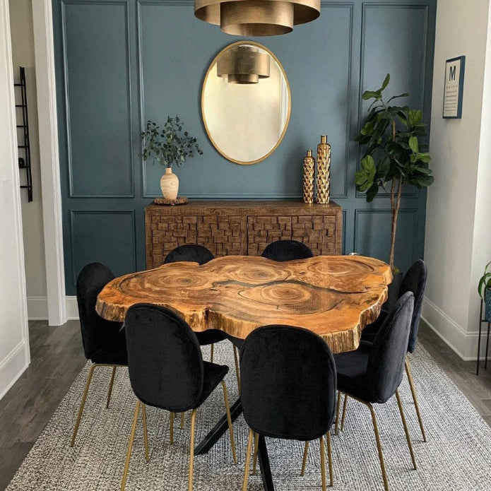 Live Edge Cottonwood Round Dining Table – 1 of A Kind Live Edge Slabs